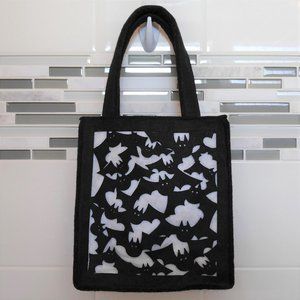 Black and White Goth Bats Small Tote/Purse